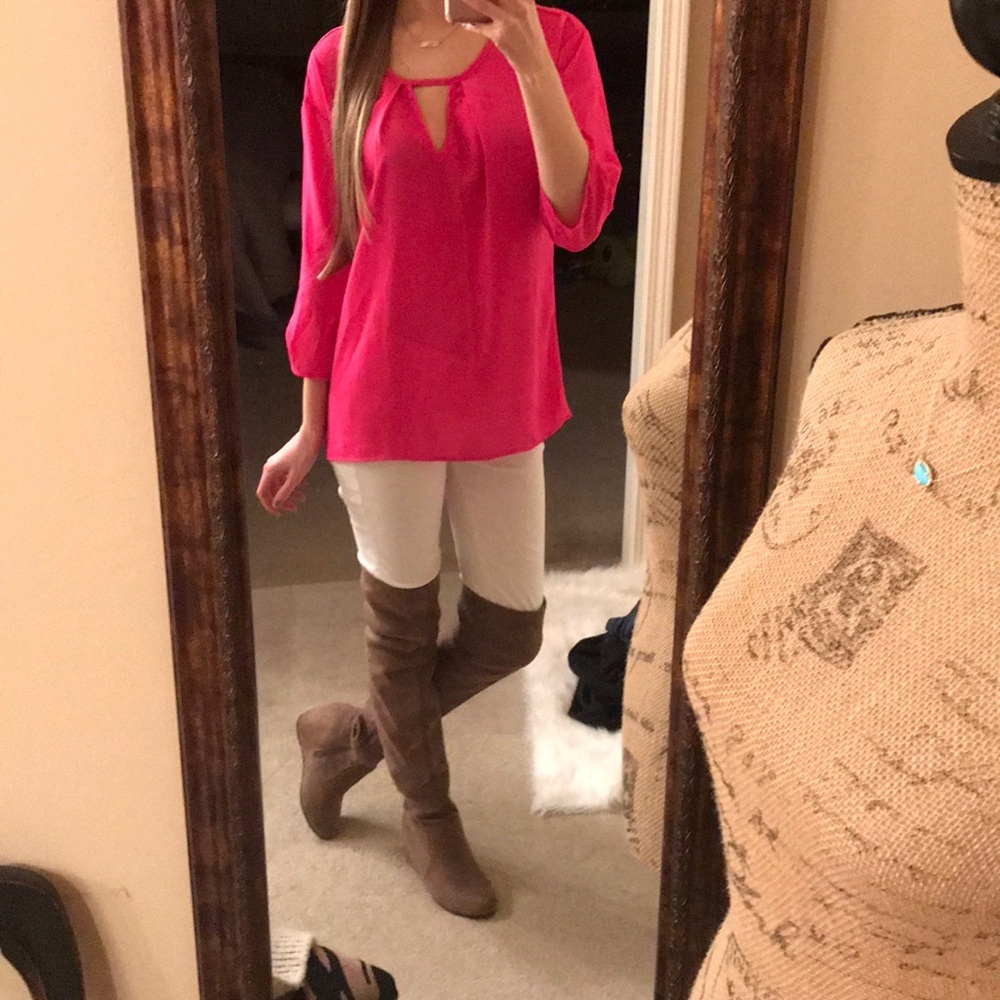 Boutique hot pink wishes top